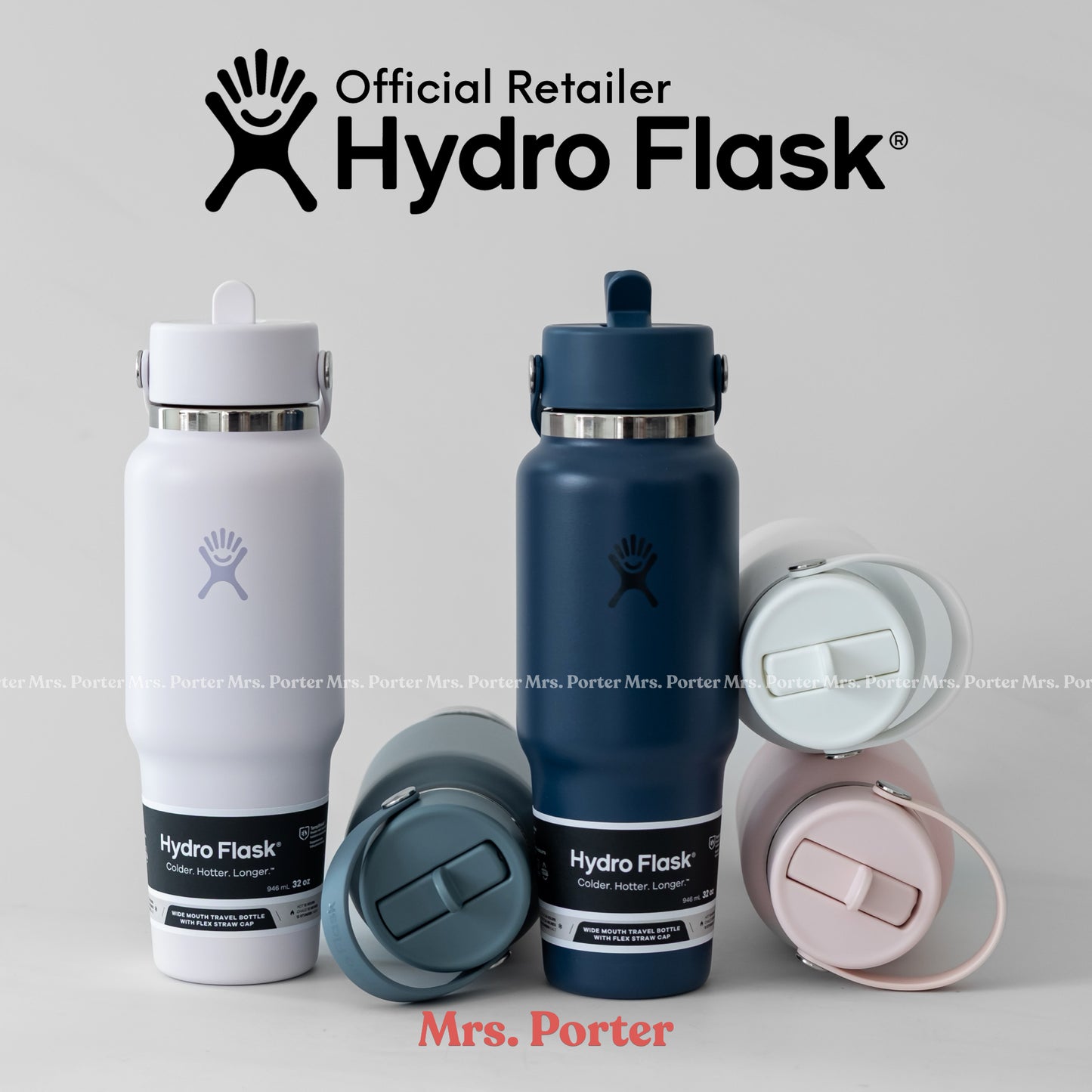 Hydro Flask 32oz (946ml) Wide Mouth Travel Bottle with Flex Straw Cap
