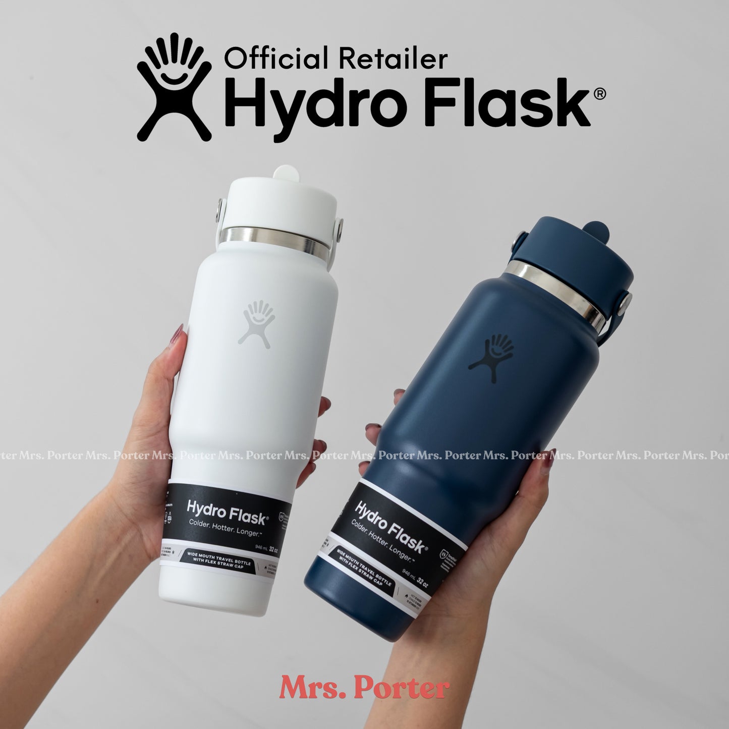 Hydro Flask 32oz (946ml) Wide Mouth Travel Bottle with Flex Straw Cap