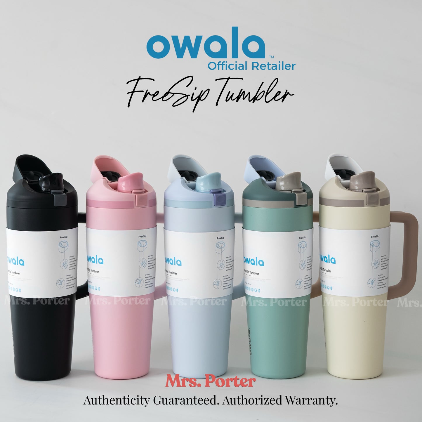 Owala FreeSip Tumbler 30oz (887ml) 40oz (1183ml) Insulated Stainless Steel Water Bottle