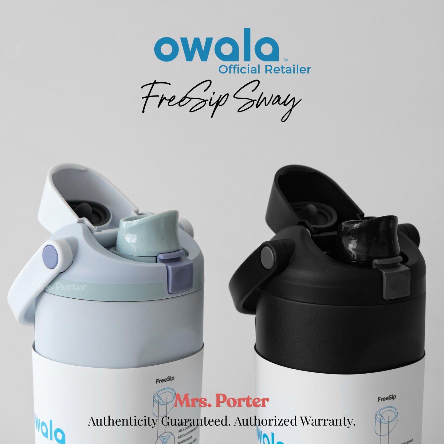 Owala FreeSip Sway 30oz (887ml) 40oz (1183ml)  Insulated Stainless-Steel Water Bottle
