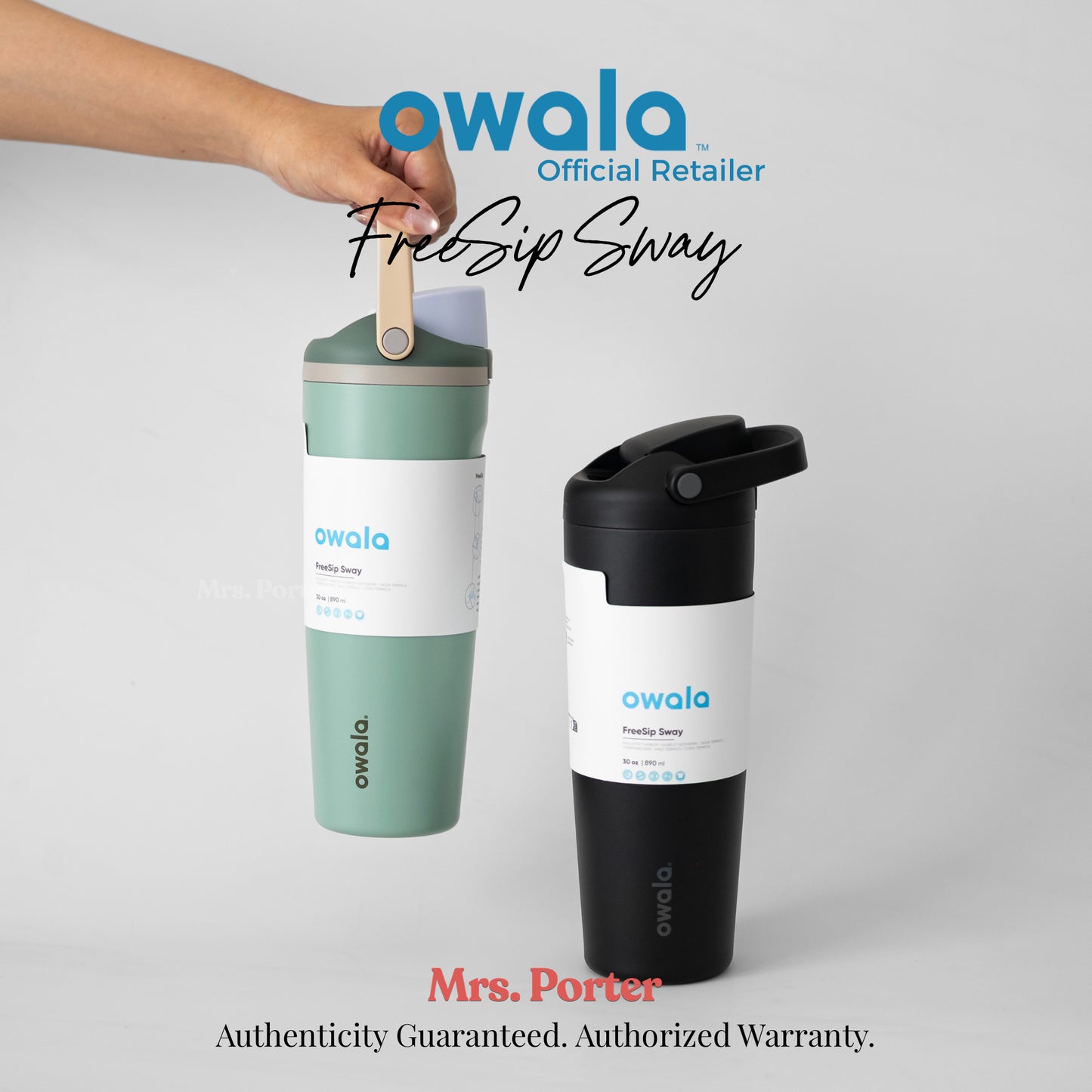 Owala FreeSip Sway 30oz (887ml) 40oz (1183ml)  Insulated Stainless-Steel Water Bottle