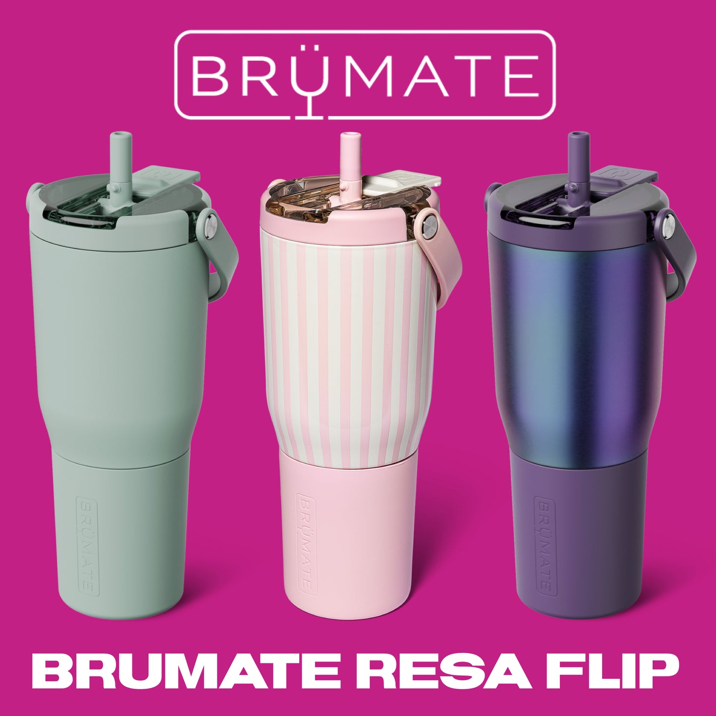Brumate Resa Flip 20oz 35oz Straw Tumbler