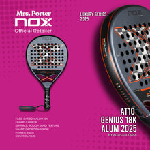 NOX AT10 GENIUS 18K ALUM 2025 BY AGUSTIN TAPIA PADEL RACKET