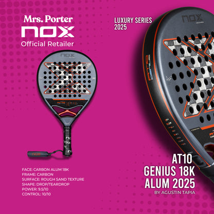 NOX AT10 GENIUS 18K ALUM 2025 BY AGUSTIN TAPIA PADEL RACKET
