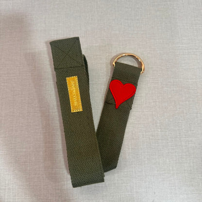 Sugarmat Yoga Stretching Strap - Eco-Friendly Cotton Strap with Soft Stretch Aid & Golden Hug Buckle