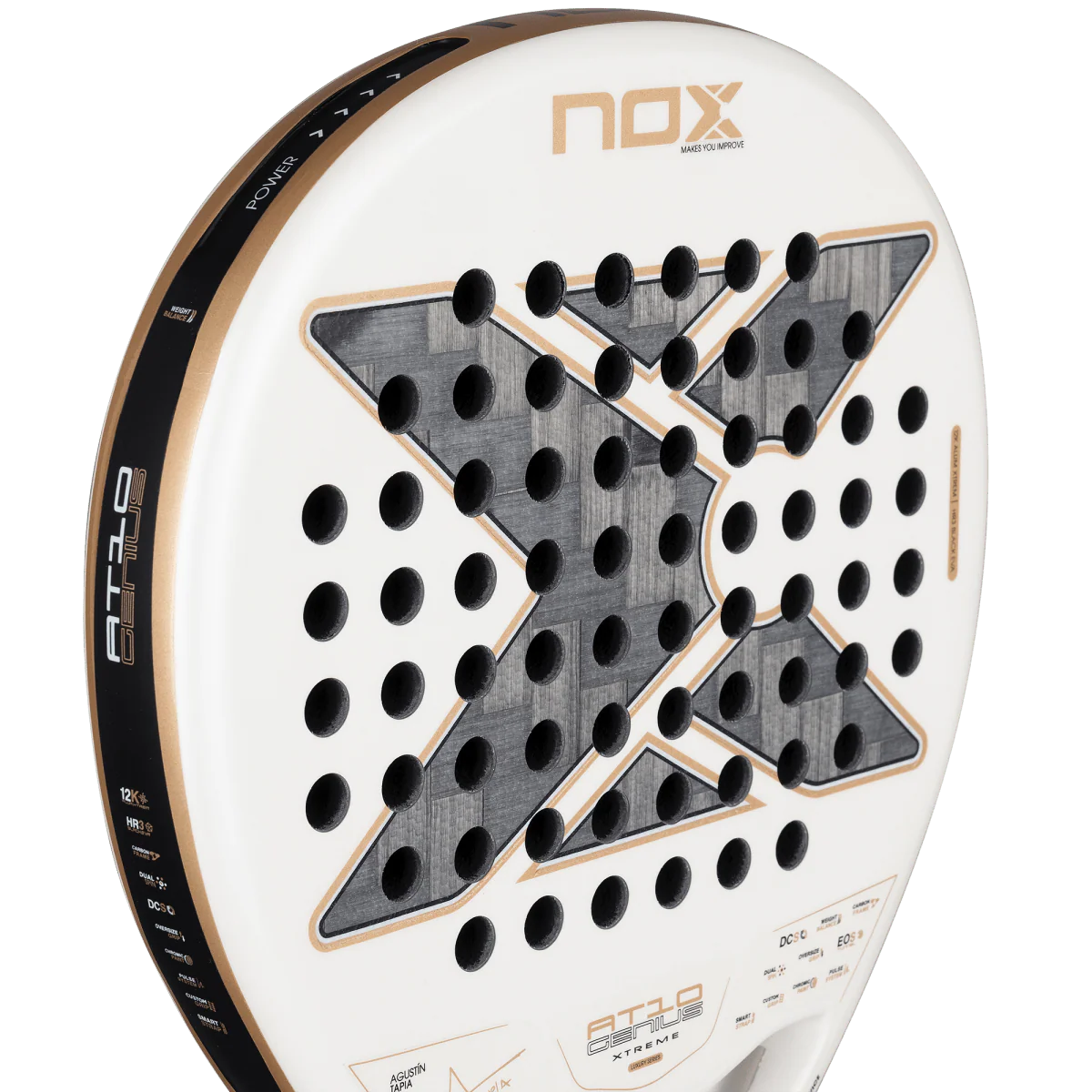NOX AT10 LUXURY GENIUS 12K ALUM XTREM 2026 BY AGUSTÍN TAPIA PADEL RACKET