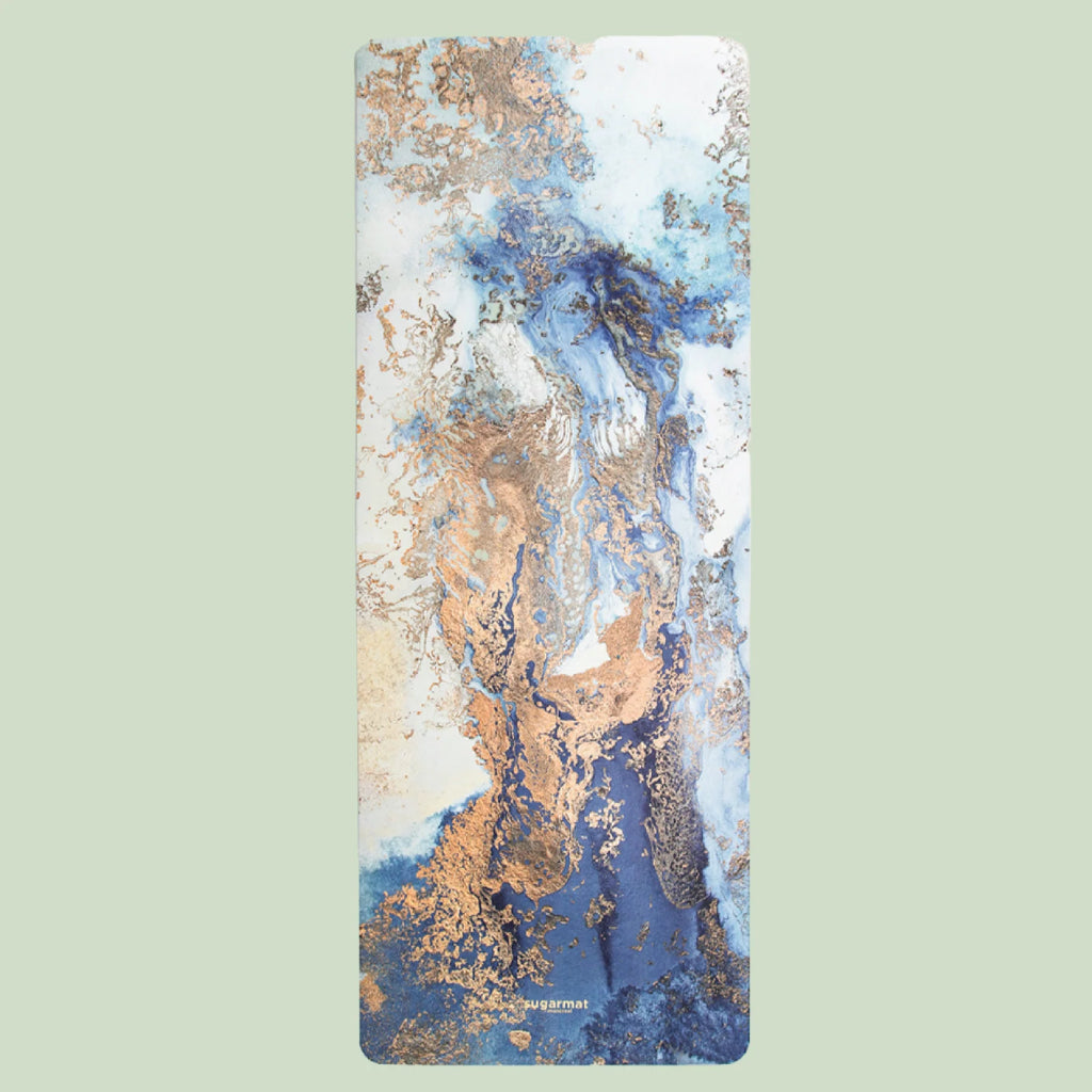 Sugarmat Suede Travel Yoga Mat 3MM - Medium-Weight Rubber Base