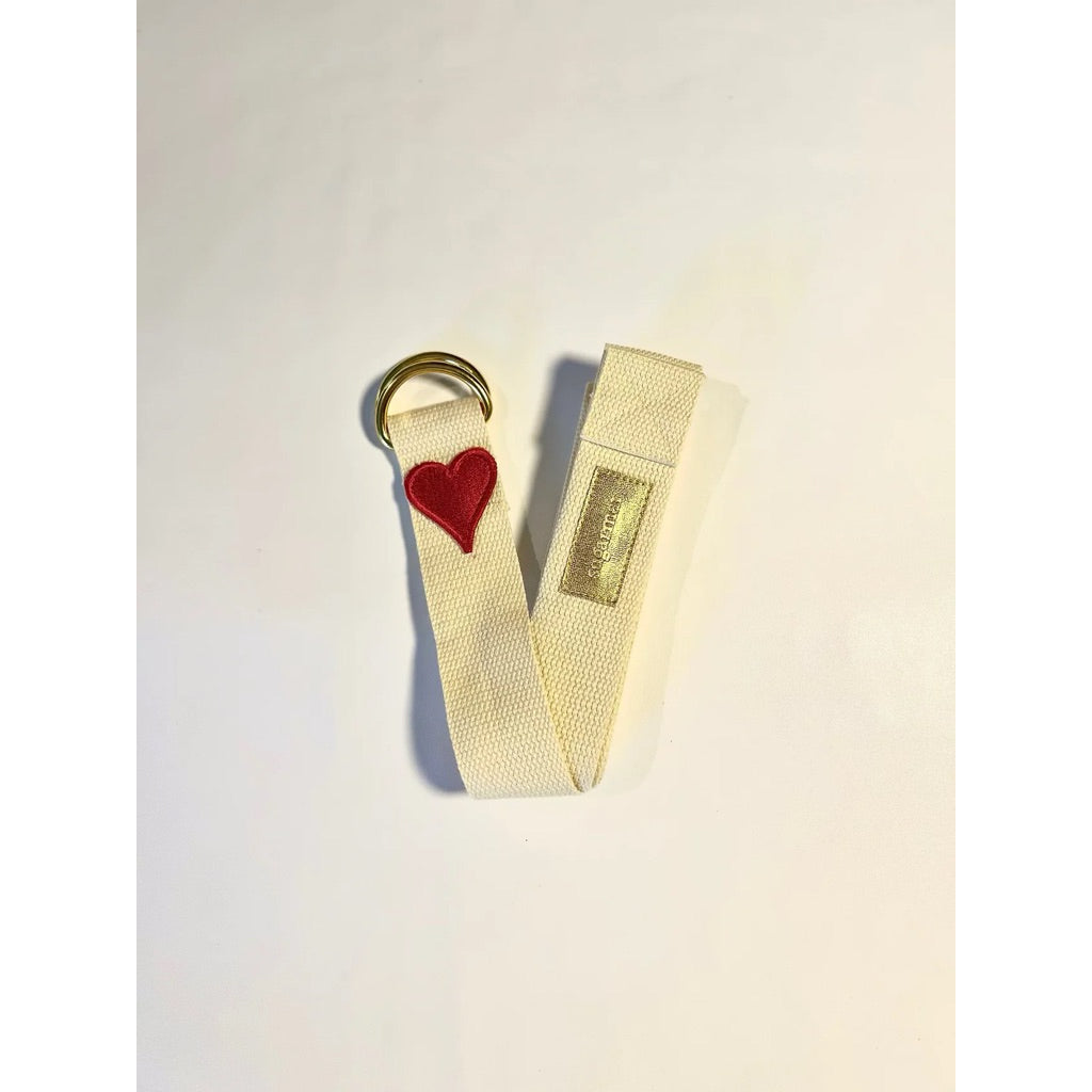 Sugarmat Yoga Stretching Strap - Eco-Friendly Cotton Strap with Soft Stretch Aid & Golden Hug Buckle